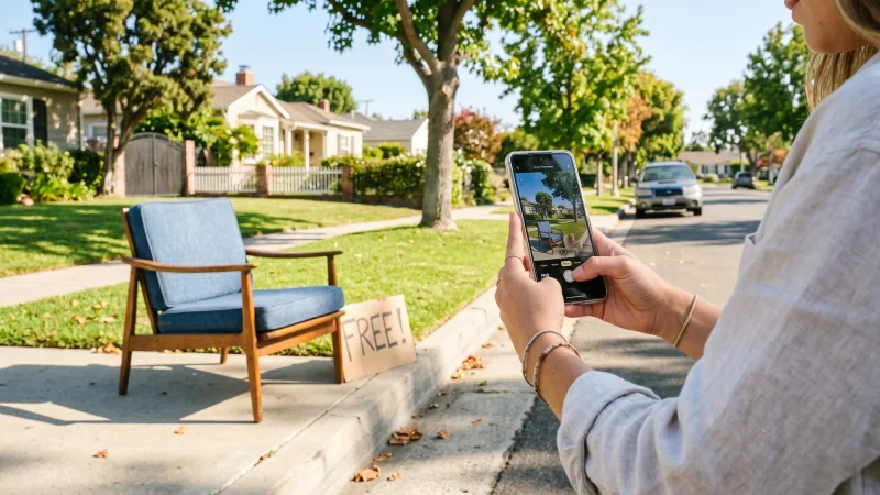 Free items on streets in San Francisco and Seattle